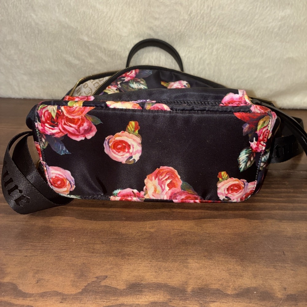 Juicy Couture Mini Backpack Romantic Rose Nylon Floral Small Handbag Purse EUC - Picture 10 of 12